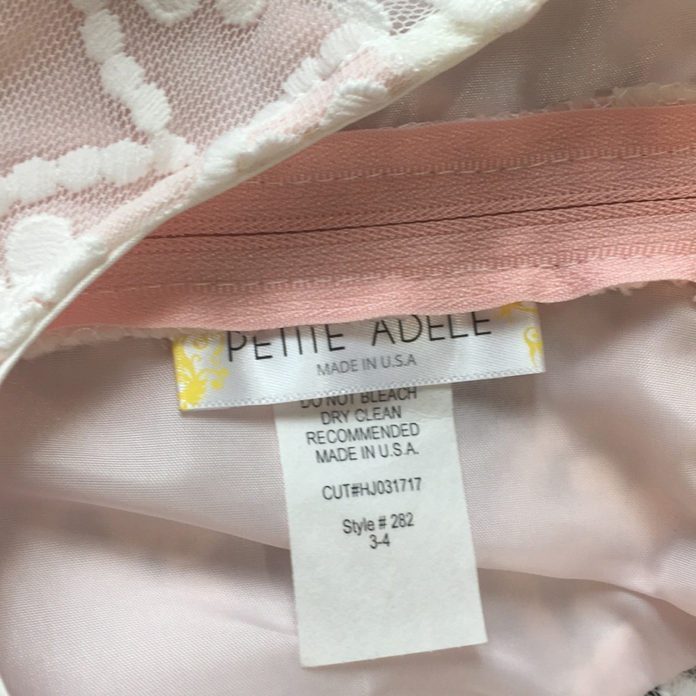 Petite Adele gorgeous lace overlay dress girl 3-4 - Picture 9 of 12